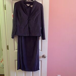 Elegant Purple Skirt Suit